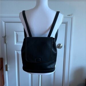 Black Leather Backpack